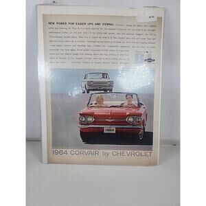 Chevrolet car advertising 14x12 1970, 71, 73Nova 1964 Corvair Lot Of 4